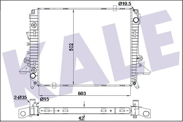 KALE OTO RADYATÖR 354975 - Радіатор, охолодження двигуна autocars.com.ua