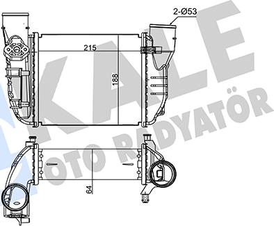 KALE OTO RADYATÖR 355010 - Интеркулер autocars.com.ua