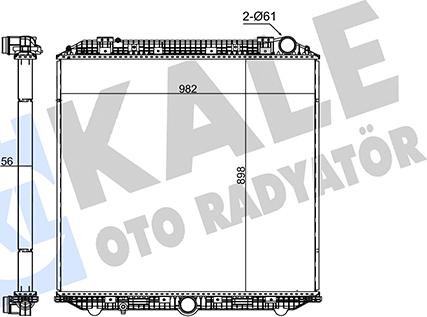 KALE OTO RADYATÖR 355055 - Радіатор, охолодження двигуна autocars.com.ua