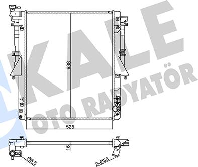 KALE OTO RADYATÖR 355070 - Радіатор, охолодження двигуна autocars.com.ua