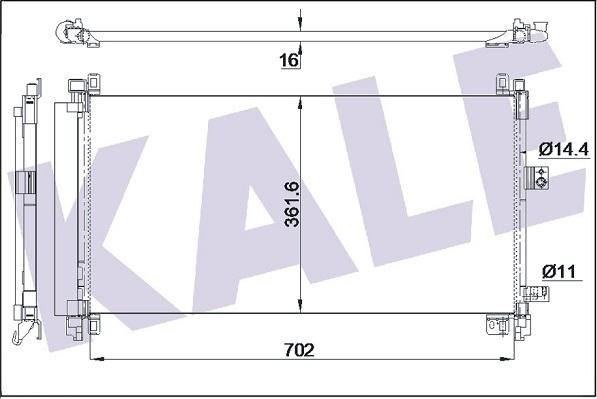 KALE OTO RADYATÖR 355155 - Конденсатор, кондиціонер autocars.com.ua