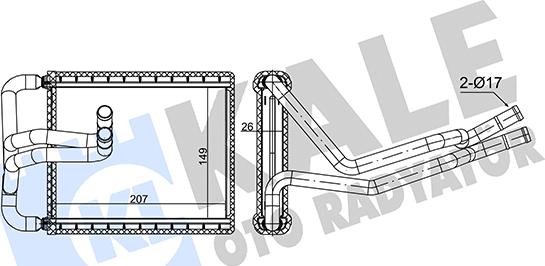 KALE OTO RADYATÖR 355175 - Теплообмінник, опалення салону autocars.com.ua