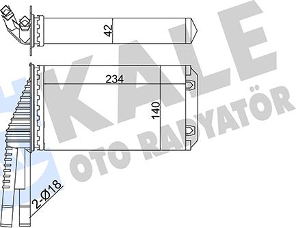 KALE OTO RADYATÖR 355265 - Теплообмінник, опалення салону autocars.com.ua