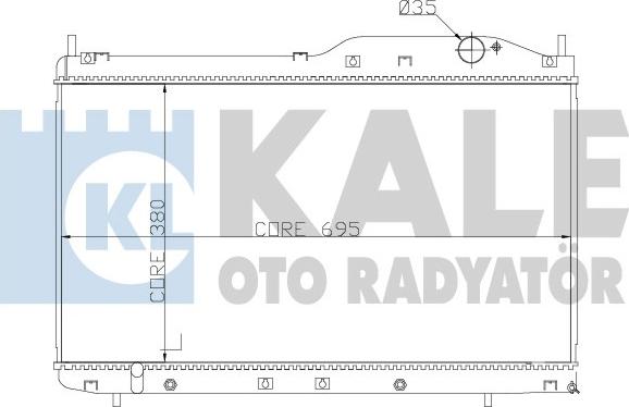 KALE OTO RADYATÖR 355300 - Радіатор, охолодження двигуна autocars.com.ua