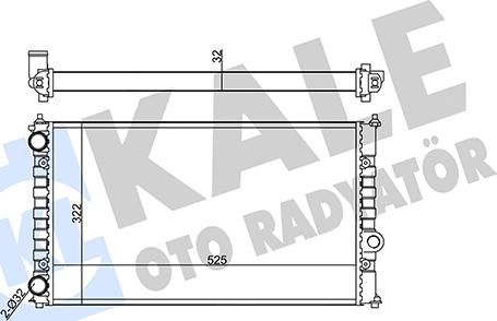 KALE OTO RADYATÖR 355590 - Радіатор, охолодження двигуна autocars.com.ua