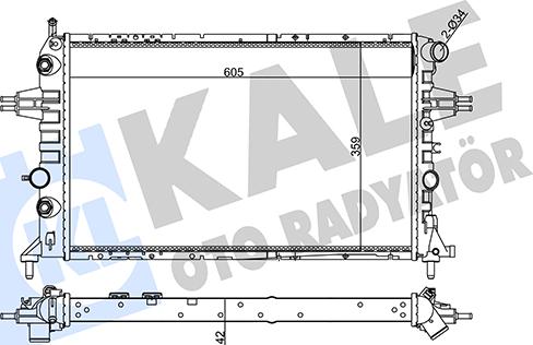 KALE OTO RADYATÖR 355610 - Радіатор, охолодження двигуна autocars.com.ua