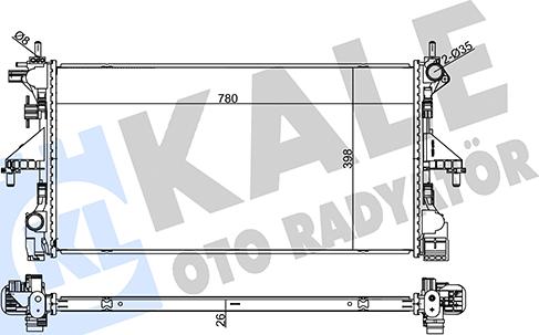 KALE OTO RADYATÖR 355660 - Радіатор, охолодження двигуна autocars.com.ua