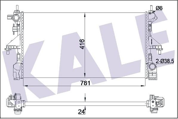 KALE OTO RADYATÖR 355665 - Радіатор, охолодження двигуна autocars.com.ua
