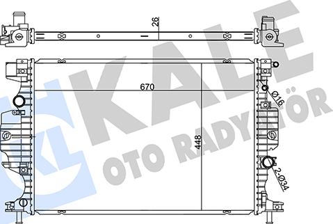 KALE OTO RADYATÖR 355895 - Радіатор, охолодження двигуна autocars.com.ua