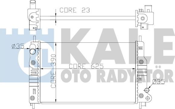 KALE OTO RADYATÖR 355900 - Радіатор, охолодження двигуна autocars.com.ua