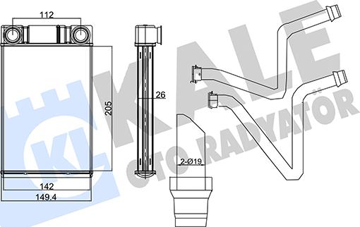 KALE OTO RADYATÖR 355930 - Теплообменник, отопление салона autodnr.net