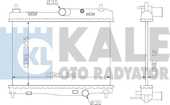 KALE OTO RADYATÖR 356100 - Радіатор, охолодження двигуна autocars.com.ua