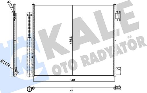 KALE OTO RADYATÖR 356110 - Конденсатор, кондиціонер autocars.com.ua