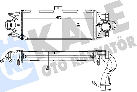 KALE OTO RADYATÖR 356155 - Интеркулер autocars.com.ua