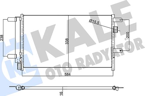 KALE OTO RADYATÖR 356165 - Конденсатор, кондиціонер autocars.com.ua