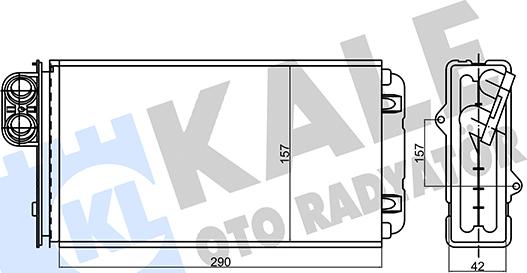 KALE OTO RADYATÖR 356225 - Теплообмінник, опалення салону autocars.com.ua