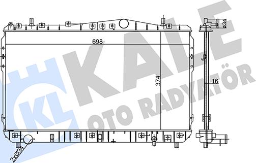 KALE OTO RADYATÖR 356255 - Радіатор, охолодження двигуна autocars.com.ua