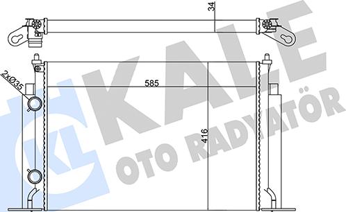 KALE OTO RADYATÖR 356260 - Радіатор, охолодження двигуна autocars.com.ua