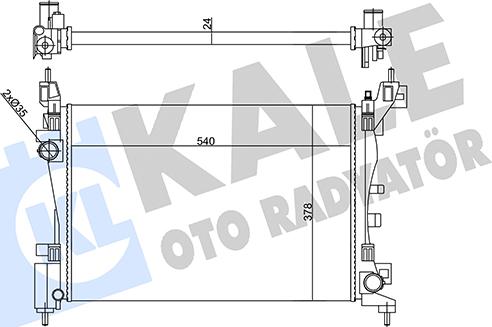 KALE OTO RADYATÖR 356270 - Радіатор, охолодження двигуна autocars.com.ua