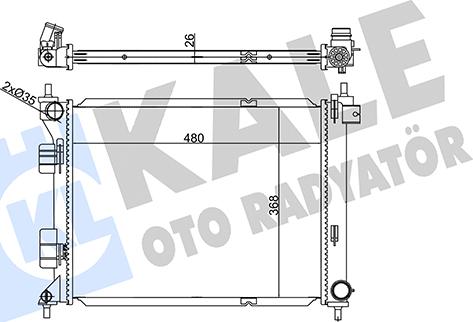 KALE OTO RADYATÖR 356280 - Радіатор, охолодження двигуна autocars.com.ua