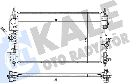 KALE OTO RADYATÖR 356285 - Радіатор, охолодження двигуна autocars.com.ua