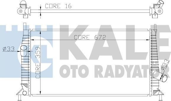KALE OTO RADYATÖR 356300 - Радіатор, охолодження двигуна autocars.com.ua