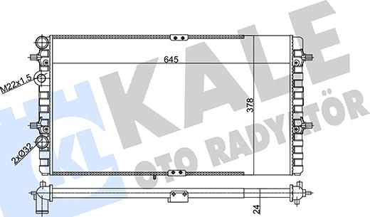 KALE OTO RADYATÖR 356305 - Радіатор, охолодження двигуна autocars.com.ua