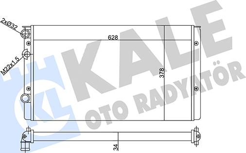 KALE OTO RADYATÖR 356310 - Радіатор, охолодження двигуна autocars.com.ua