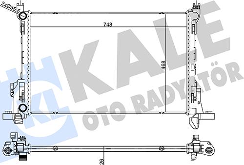 KALE OTO RADYATÖR 356320 - Радіатор, охолодження двигуна autocars.com.ua