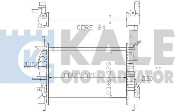 KALE OTO RADYATÖR 356400 - Радіатор, охолодження двигуна autocars.com.ua