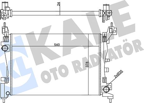 KALE OTO RADYATÖR 356435 - Радіатор, охолодження двигуна autocars.com.ua