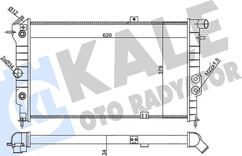 KALE OTO RADYATÖR 356860 - Радіатор, охолодження двигуна autocars.com.ua