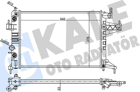 KALE OTO RADYATÖR 356870 - Радіатор, охолодження двигуна autocars.com.ua