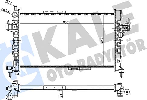 KALE OTO RADYATÖR 356875 - Радіатор, охолодження двигуна autocars.com.ua