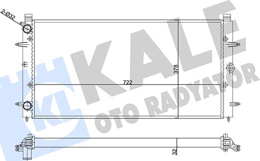 KALE OTO RADYATÖR 356880 - Радіатор, охолодження двигуна autocars.com.ua