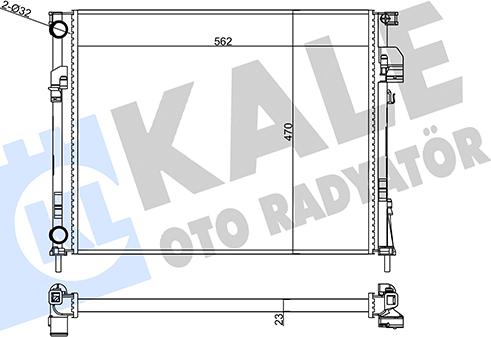 KALE OTO RADYATÖR 356890 - Радіатор, охолодження двигуна autocars.com.ua