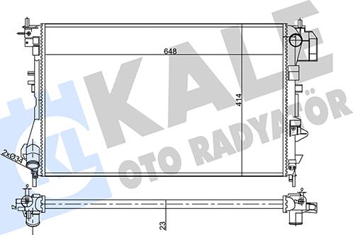 KALE OTO RADYATÖR 356910 - Радіатор, охолодження двигуна autocars.com.ua