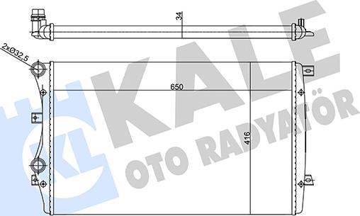 KALE OTO RADYATÖR 356925 - Радіатор, охолодження двигуна autocars.com.ua