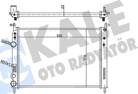 KALE OTO RADYATÖR 356950 - Радіатор, охолодження двигуна autocars.com.ua