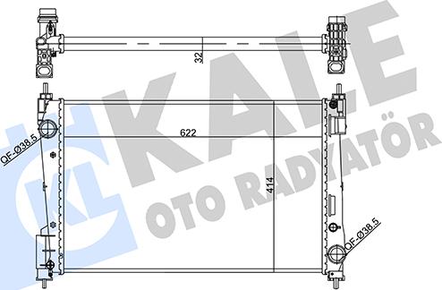 KALE OTO RADYATÖR 356955 - Радіатор, охолодження двигуна autocars.com.ua