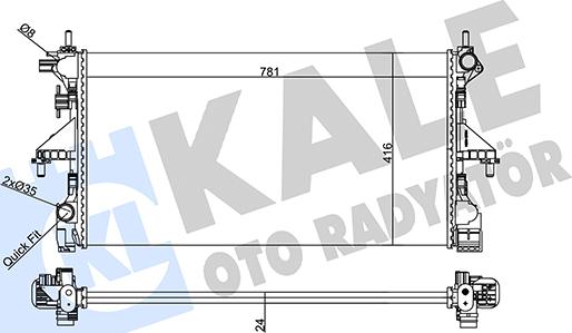 KALE OTO RADYATÖR 356960 - Радіатор, охолодження двигуна autocars.com.ua