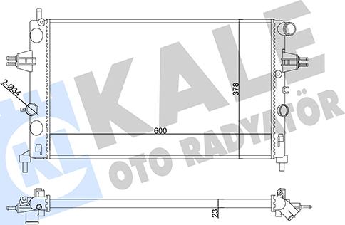 KALE OTO RADYATÖR 356965 - Радиатор охлаждения Opel Astra G. Zafira A 356965 KALE OTO RADYATOR autocars.com.ua