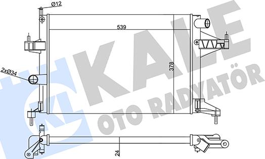 KALE OTO RADYATÖR 356970 - Радіатор, охолодження двигуна autocars.com.ua