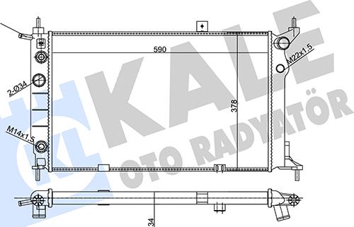 KALE OTO RADYATÖR 357010 - Радіатор, охолодження двигуна autocars.com.ua