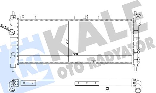 KALE OTO RADYATÖR 357015 - Радіатор, охолодження двигуна autocars.com.ua