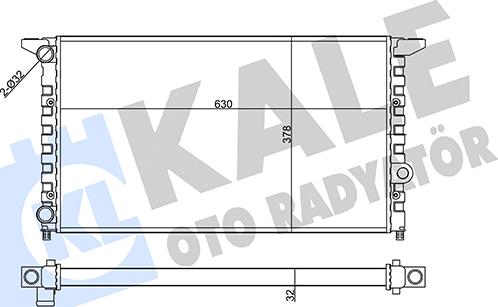 KALE OTO RADYATÖR 357050 - Радіатор, охолодження двигуна autocars.com.ua