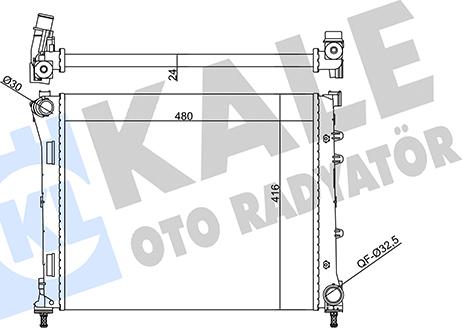 KALE OTO RADYATÖR 357060 - Радіатор, охолодження двигуна autocars.com.ua