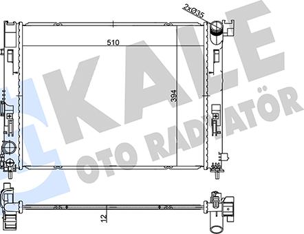 KALE OTO RADYATÖR 357225 - Радіатор, охолодження двигуна autocars.com.ua