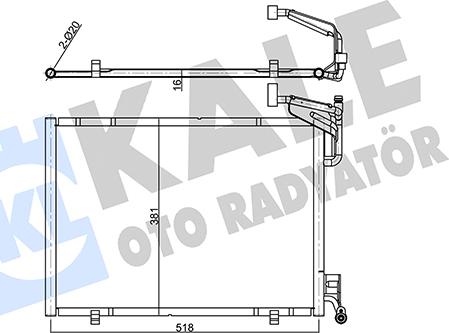 KALE OTO RADYATÖR 357315 - Конденсатор, кондиціонер autocars.com.ua