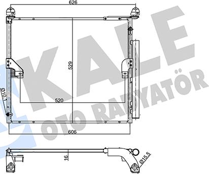 KALE OTO RADYATÖR 357360 - Конденсатор, кондиціонер autocars.com.ua